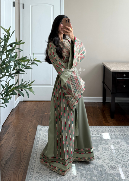 Sage Manajel Kasab Full Embroidered Thobe