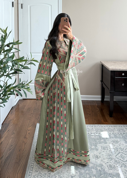Sage Manajel Kasab Full Embroidered Thobe