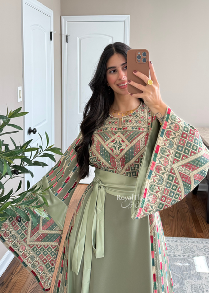 Sage Manajel Kasab Full Embroidered Thobe