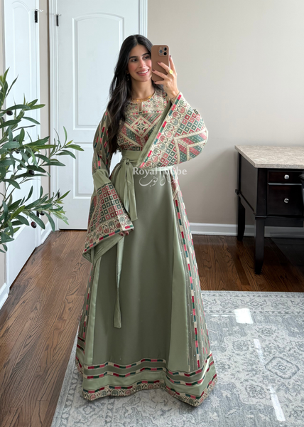 Sage Manajel Kasab Full Embroidered Thobe