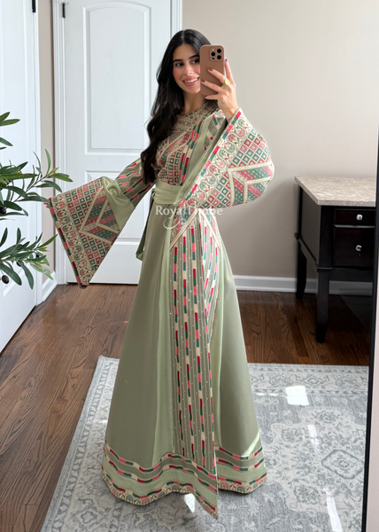 Sage Manajel Kasab Full Embroidered Thobe