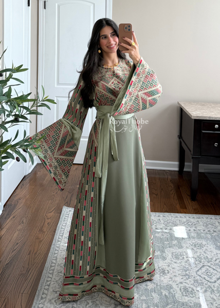 Sage Manajel Kasab Full Embroidered Thobe