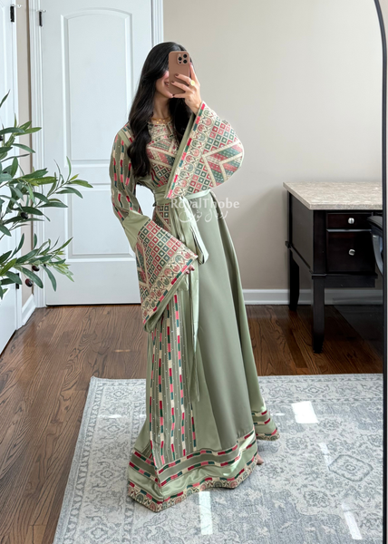 Sage Manajel Kasab Full Embroidered Thobe
