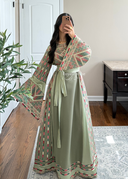 Sage Manajel Kasab Full Embroidered Thobe