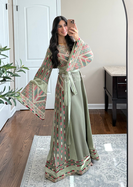 Sage Manajel Kasab Full Embroidered Thobe