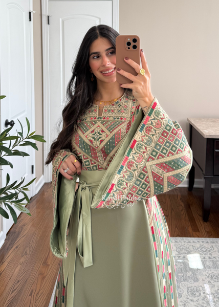 Sage Manajel Kasab Full Embroidered Thobe