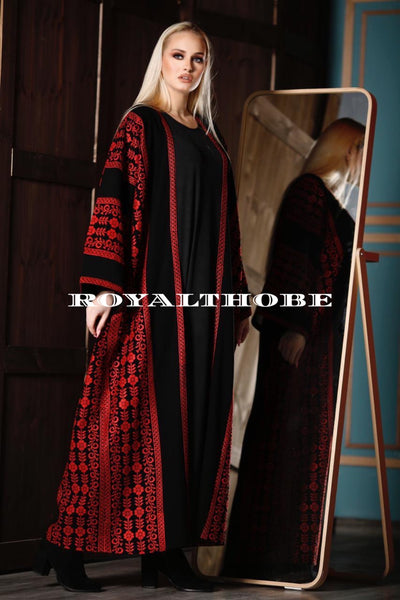Long Sleeve Embroidered Free Size Bisht