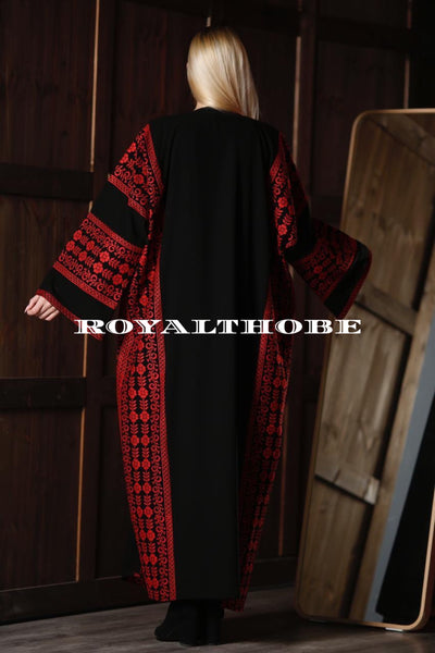 Long Sleeve Embroidered Free Size Bisht