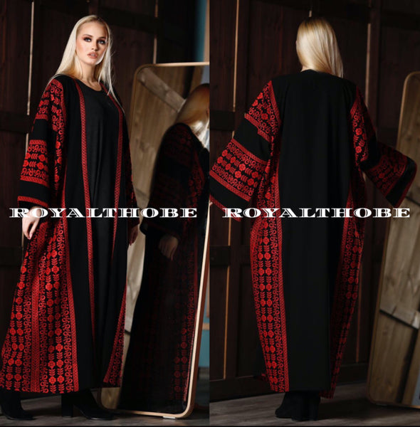 Long Sleeve Embroidered Free Size Bisht